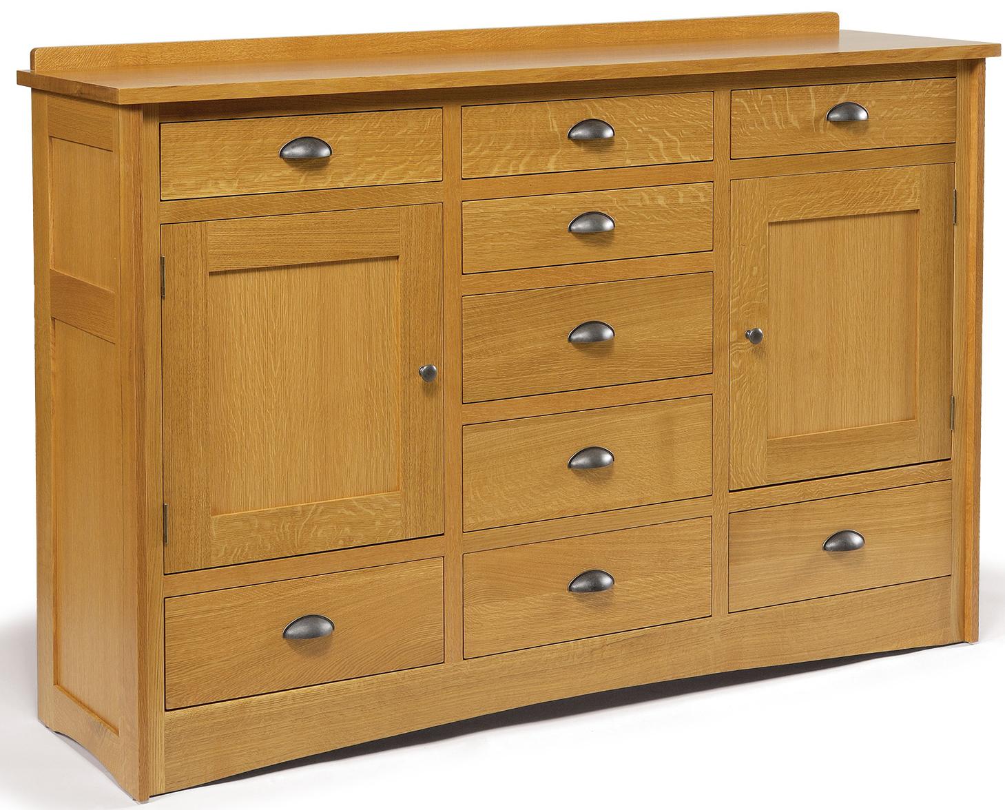 Daniel's Amish Mission 9Drawer Solid Wood Triple Dresser with 2 Doors